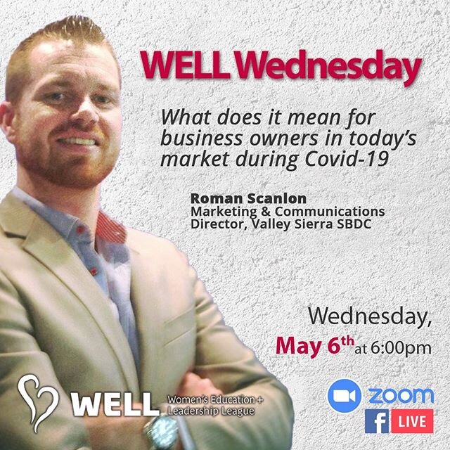 Join us for an educational and informative discussion with @romanaroundthecity on Wednesday, May 6th at 6pm on Women&rsquo;s Education &amp; Leadership League&rsquo;s Facebook live. 
#well4women #opportunity #smallbusiness #covid #covid19 #business #