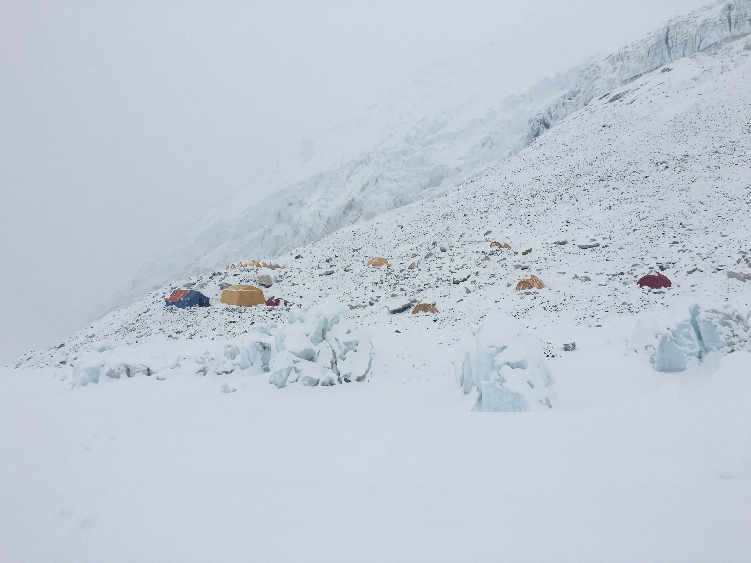 Camp 2 under the snow