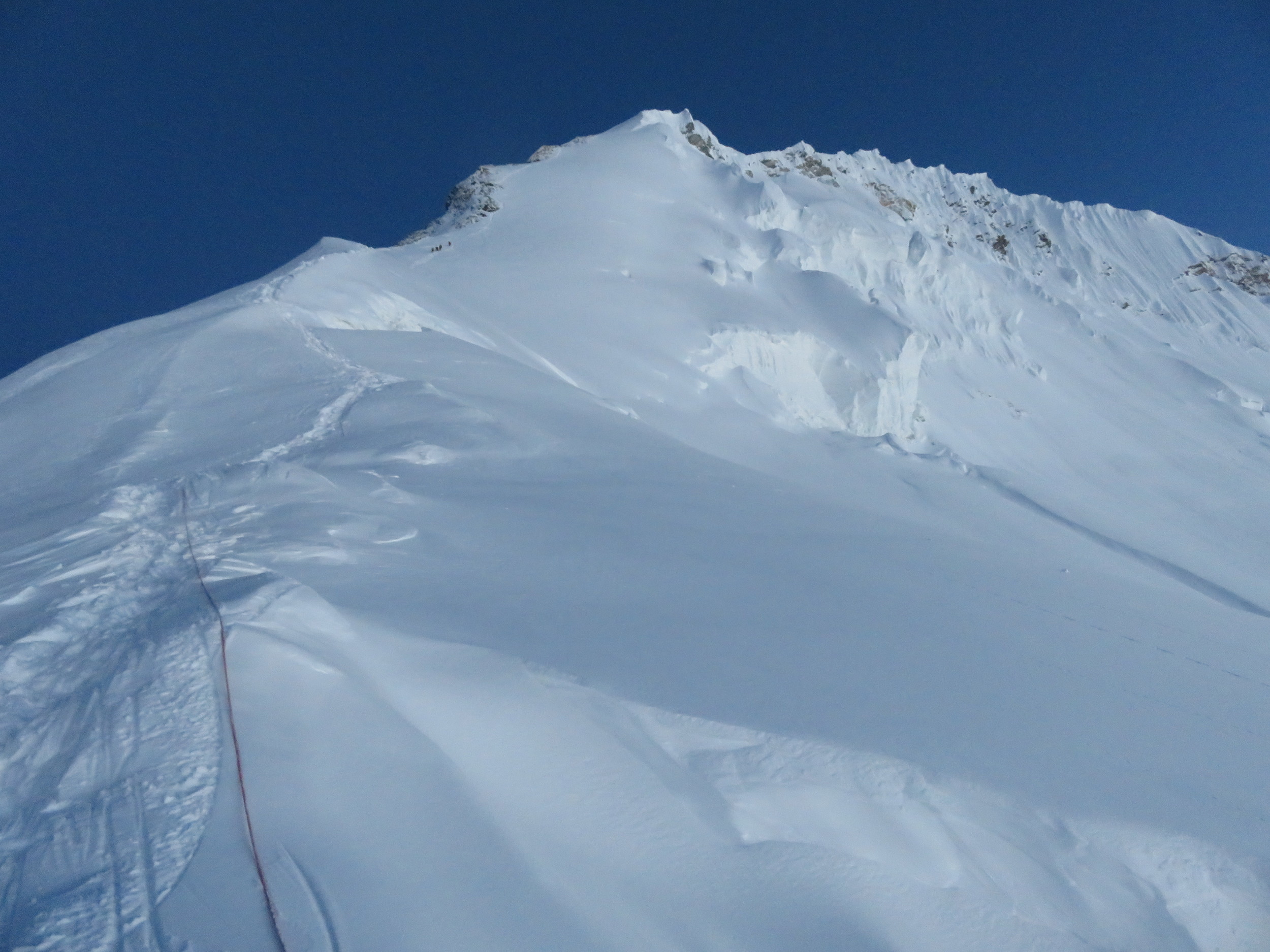 From the Balcony to the South Summit. You can see the other four climbers above us.