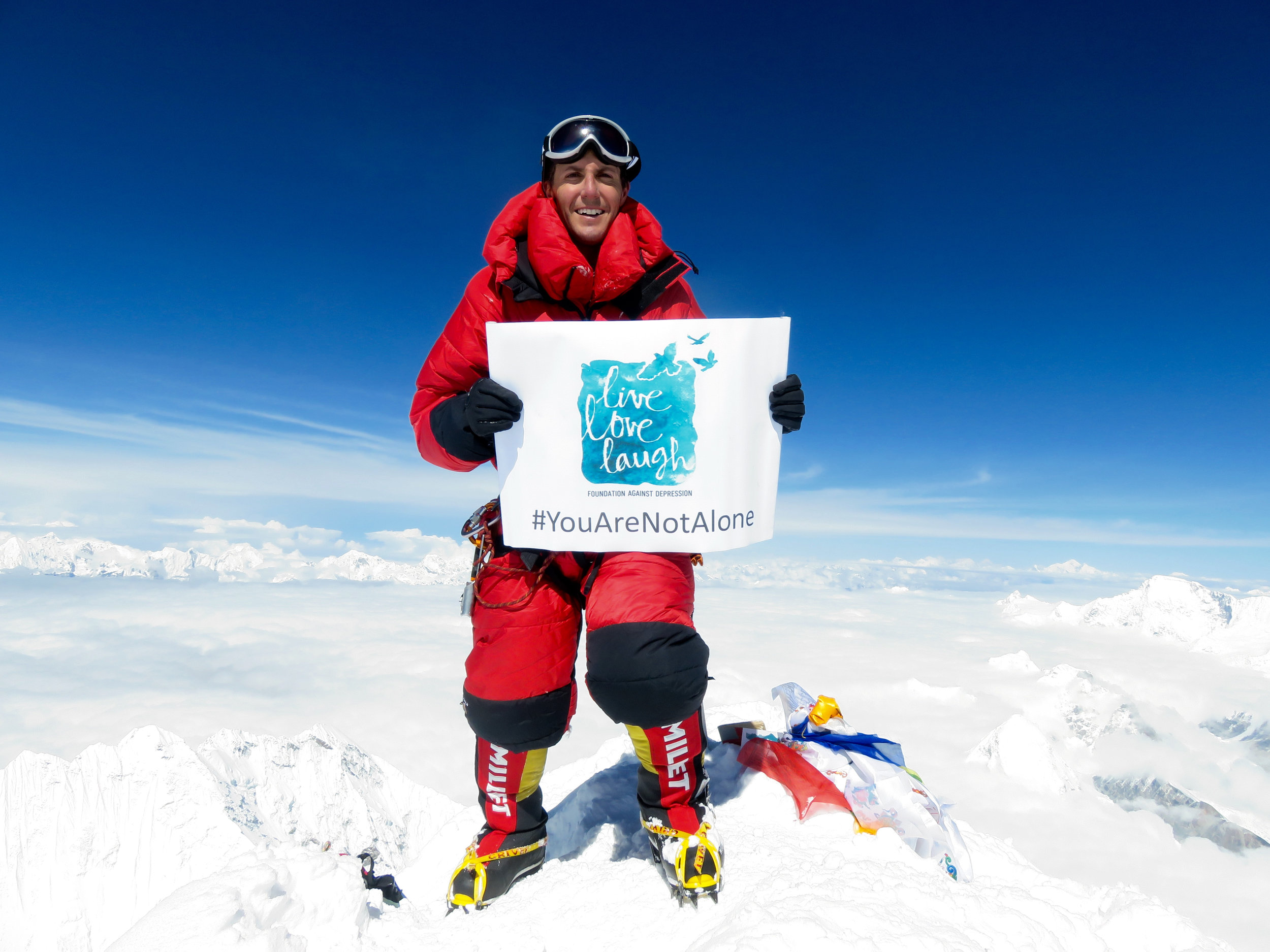 At the summit of Mt. Everest, May 2016