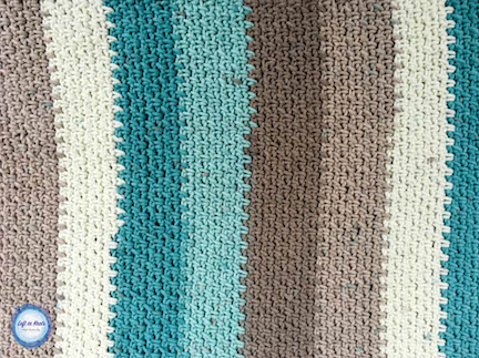 The Beach Glass Placemat crochet pattern uses Caron Cotton Cakes and the moss stitch to make simple yet beautiful placemats perfect for any season! Enjoy my latest free crochet pattern!
