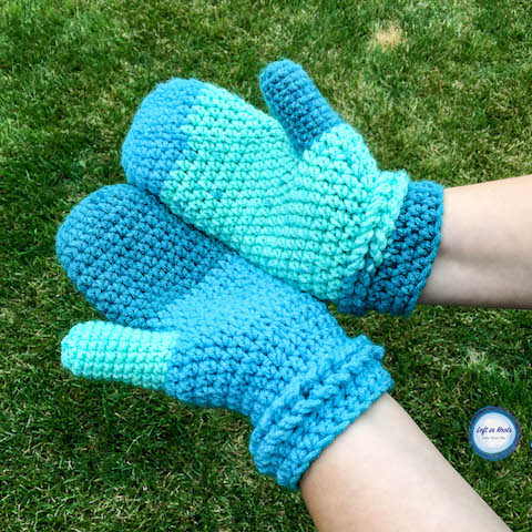 Take out one skein of yarn and make a pair of beautiful, warm mittens to add to your gifting stash! The Frozen Fingers Mittens are a free crochet pattern featuring Premier Sweet Roll yarn and are part of the 2017 Holiday Stashdown CAL. I hope you enjoy this fast and simple pattern!