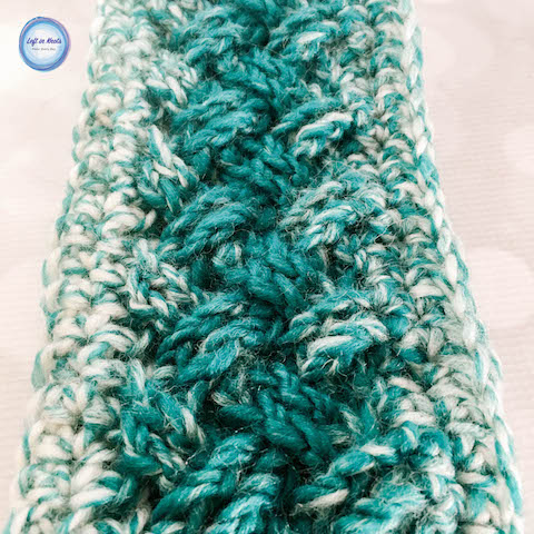 The color gradient of Lion Brand Scarfie yarn plus the elegant texture of the Celtic weave stitch make this ear warmer a quick and stunning piece! The Celtic Winters Ear Warmer takes less than one skein of Lion Brand Scarfie yarn and will be a perfect addition to your last-minute gift list this holiday season! It also matches the Celtic Winters Cowl that I designed last year so you can make a nice matching set :) This is the fourth free crochet pattern of my Seven Days of Scarfie pattern collection.