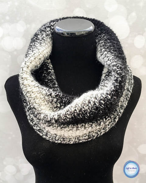 This free crochet pattern shows off the stunning color gradient of Lion Brand Scarfie yarn by using the moss stitch. The Cookies and Cream Cowl takes just one skein of Lion Brand Scarfie yarn and will be a perfect addition to your last-minute gift list this holiday season! This is the fifth free crochet pattern of my Seven Days of Scarfie pattern collection.
