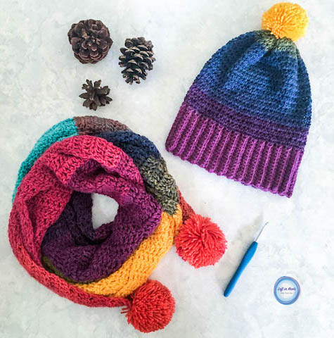 Chroma Hat Free Crochet Pattern Using Mandala Yarn Left