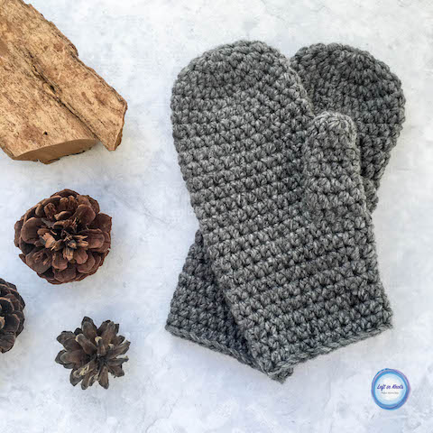 This fast and free crochet mitten pattern is perfect for any men in your life! This beginner-friendly pattern works up quickly using a bulky acrylic yarn, and it is also easily adjustable in size. The Basic Bulky Men's Mittens pattern is the new free crochet pattern on my blog and a great last minute stocking stuffer!