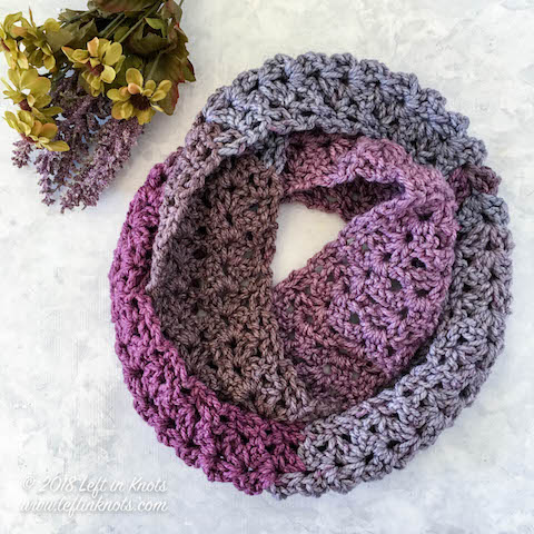 Crochet Frosted Berry Infinity Scarf - A Free One Skein Pattern — Left ...