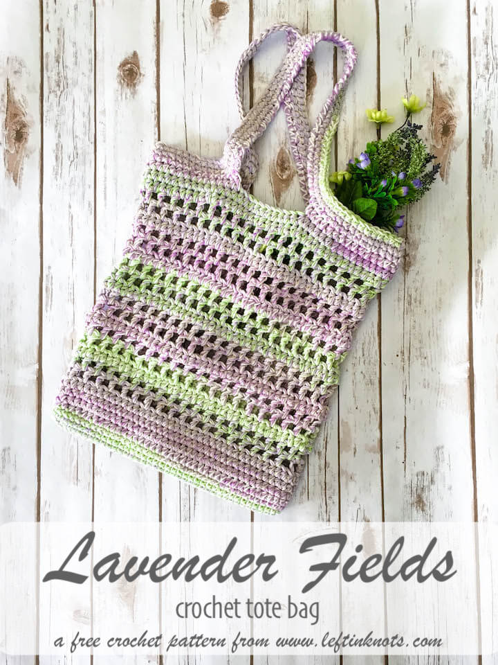 Lavender Fields Tote Bag Free Crochet Pattern Left In Knots