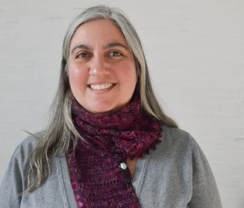 Marie Segares, Author of "Design It, Promote It, Sell It: Online Marketing for Your Crochet and Knit Patterns". Marie is also the designer/blogger at Underground Crafter