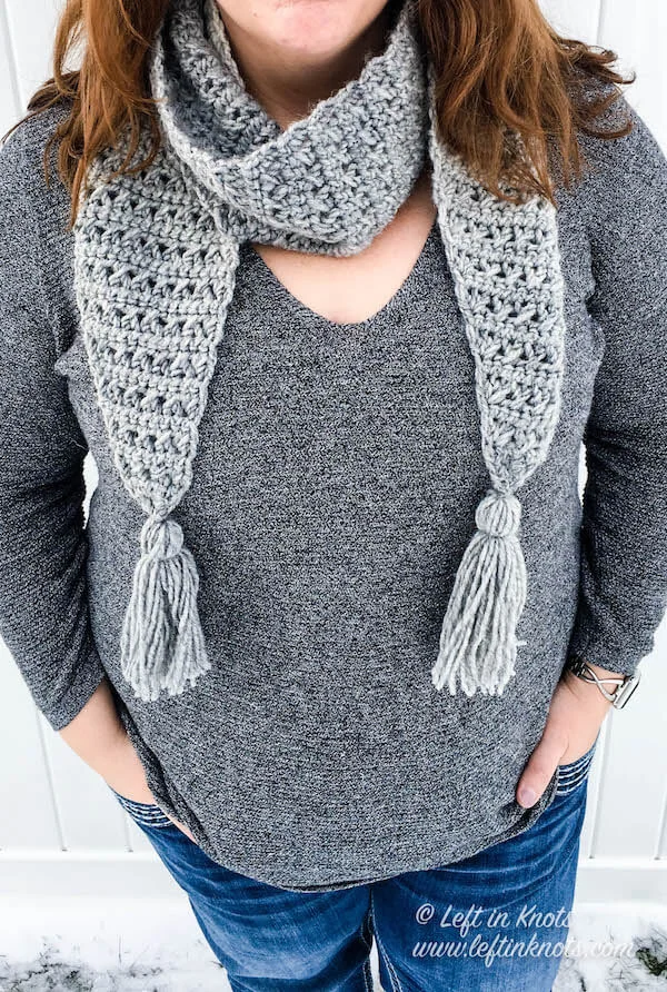 Crochet Icicles Scarf Free One Skein Scarfie Pattern