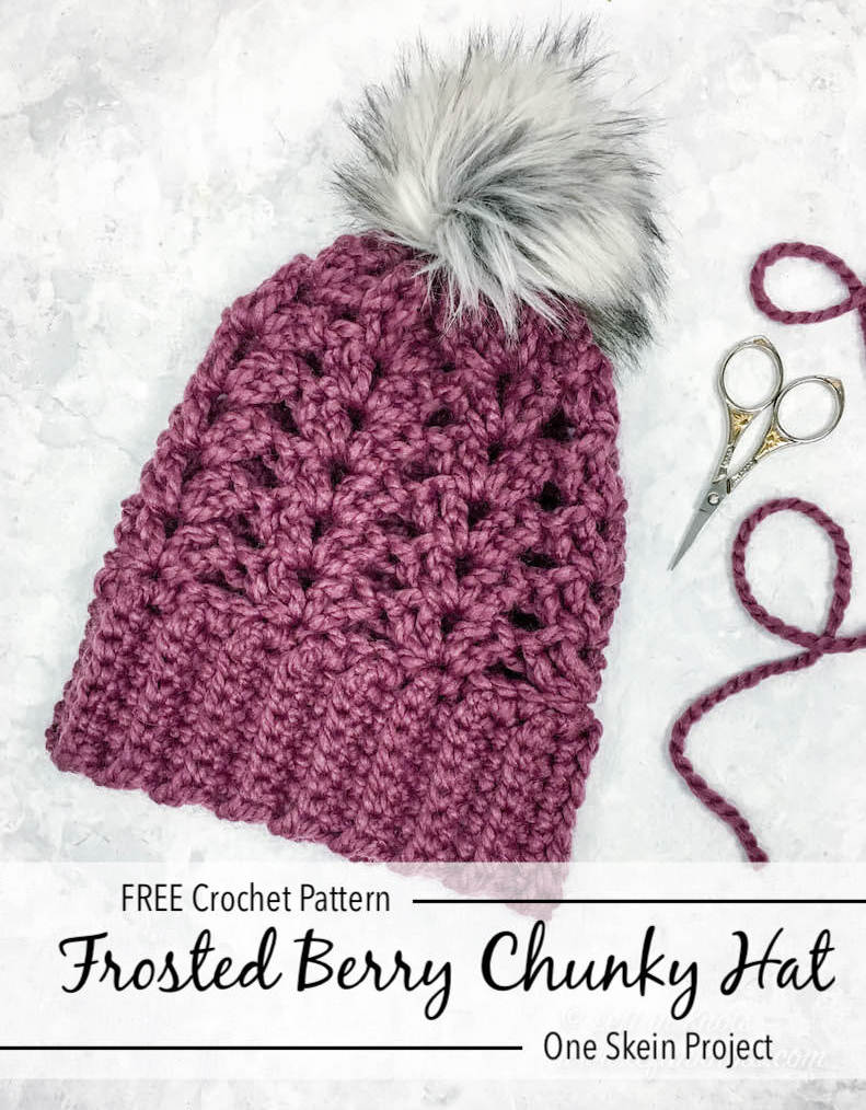 Crochet Frosted Berry Chunky Hat Free Pattern Left In Knots