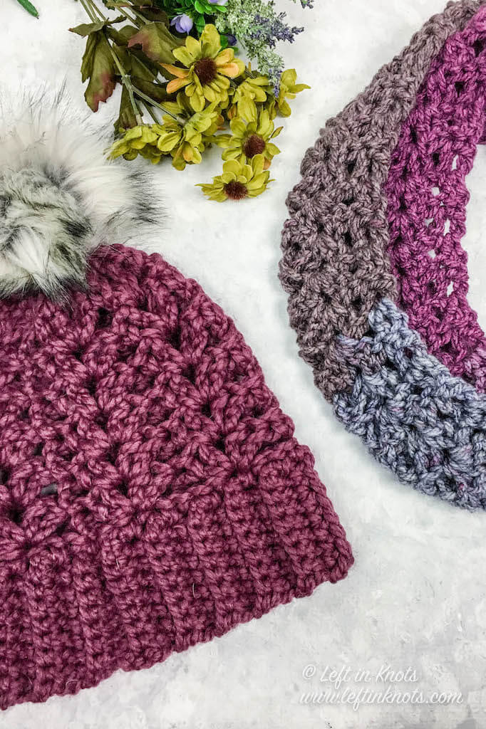 Crochet Frosted Berry Chunky Hat Free Pattern Left In Knots