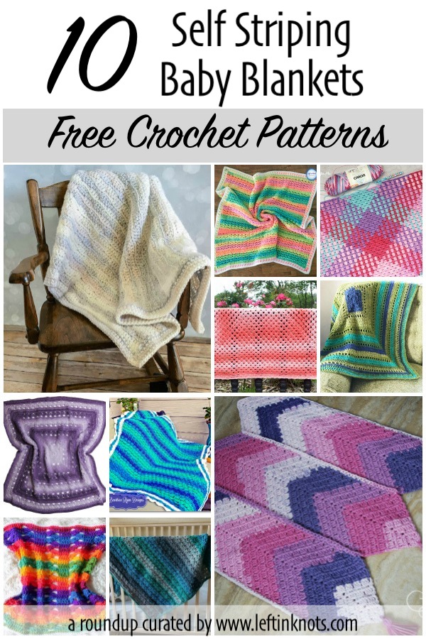 Free Crochet Pattern Collection Of Striped Baby Blankets