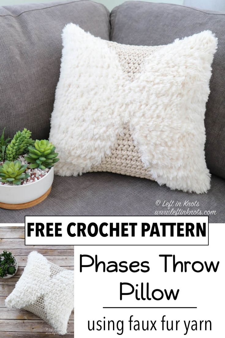 Crochet Phases Throw Pillow - Free Pattern — Left in Knots