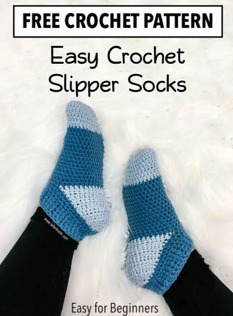 Easy Crochet Slipper Socks For Beginners Left In Knots
