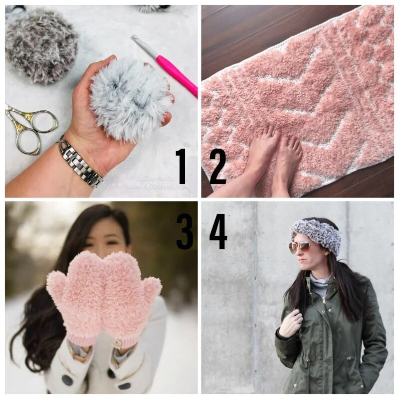 Crochet with Faux Fur Yarn using these Free Crochet Patterns — Left in