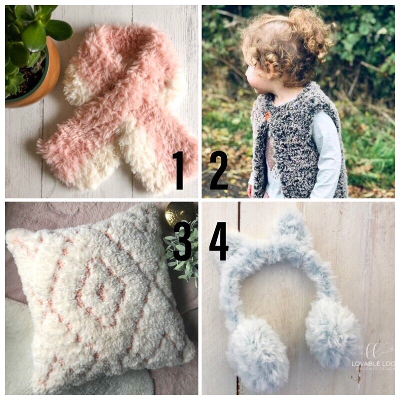 Crochet With Faux Fur Yarn Using These Free Crochet Patterns