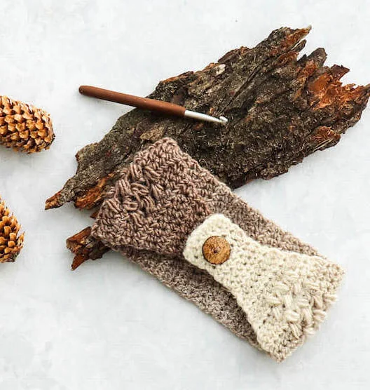 Crochet Coffee Bean Ear Warmer Free Pattern — Left in Knots