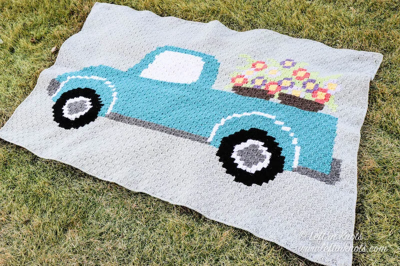 Crochet Vintage Flower Truck C2C Free Pattern — Left in Knots