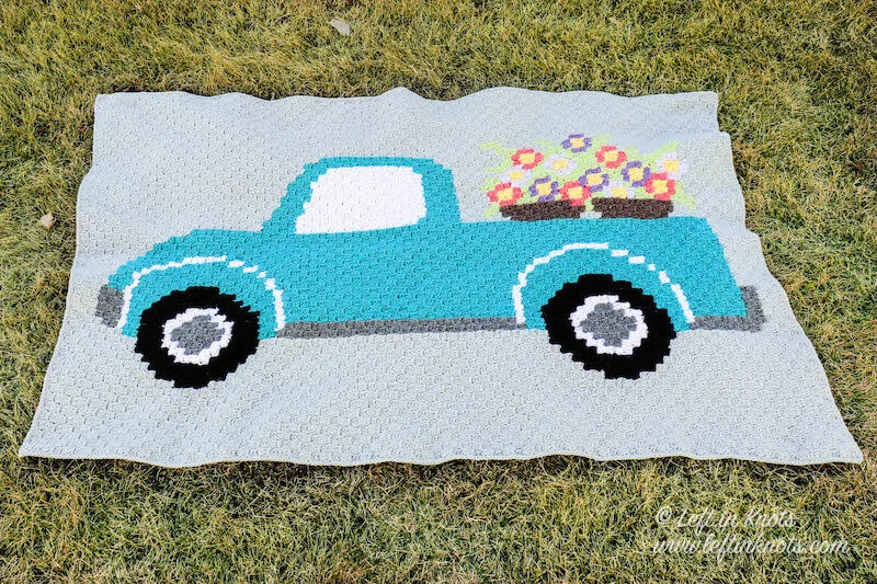 Crochet Vintage Flower Truck C2C Free Pattern — Left in Knots