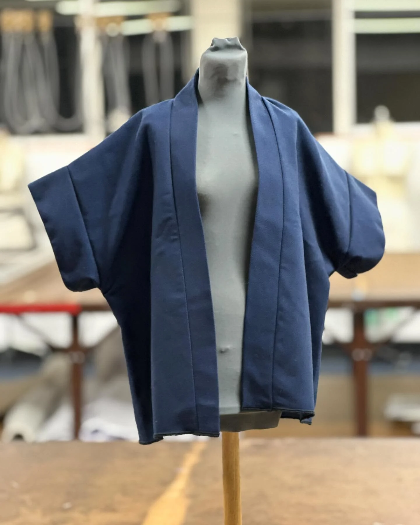 Kimono she better don&rsquo;t! Upcycled from a pair of old suit pants that had an unsightly tear in the derri&egrave;re (lol). I hate to admit that I used to throw out garments like this, but glad to give it a second life through this project! I also