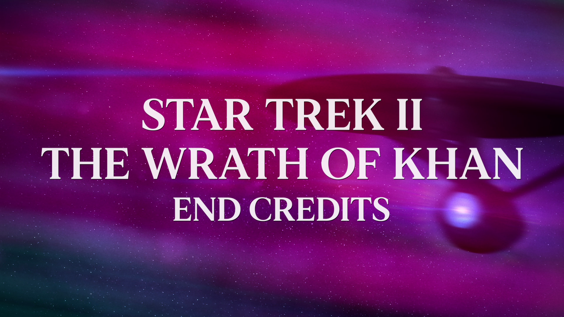Screen visual for Star Trek II: The Wrath of Khan End Credits, created by Mohworks Films for live concert performance.