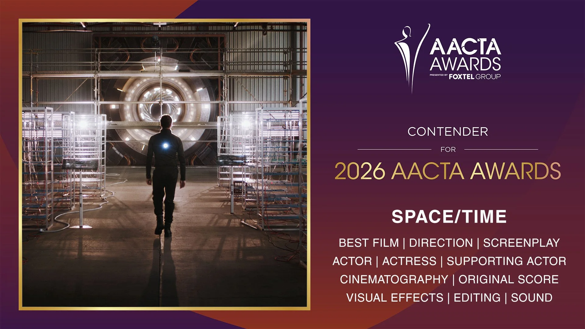 SPACE/TIME graphic for the 2026 AACTA Awards.