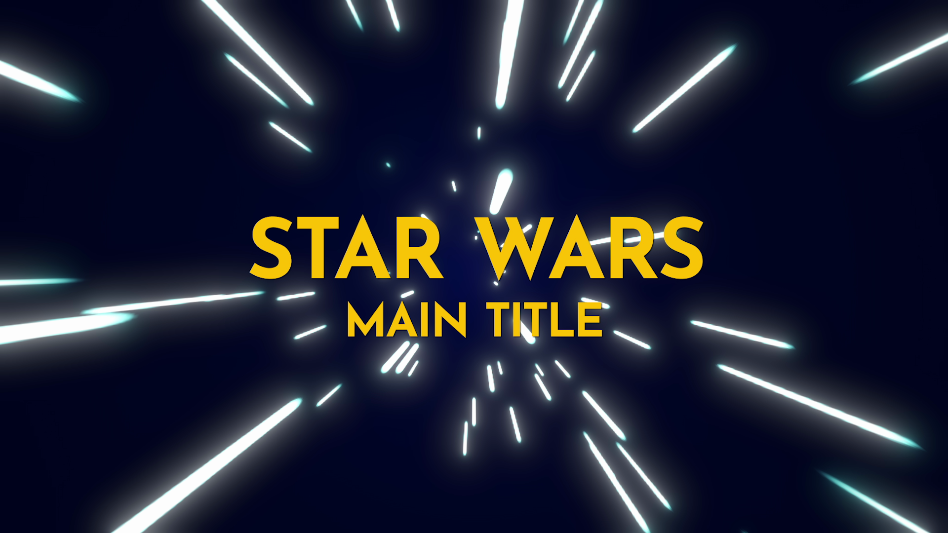 Screen visual for Star Wars Main Title, created by Mohworks Films for live concert performance.
