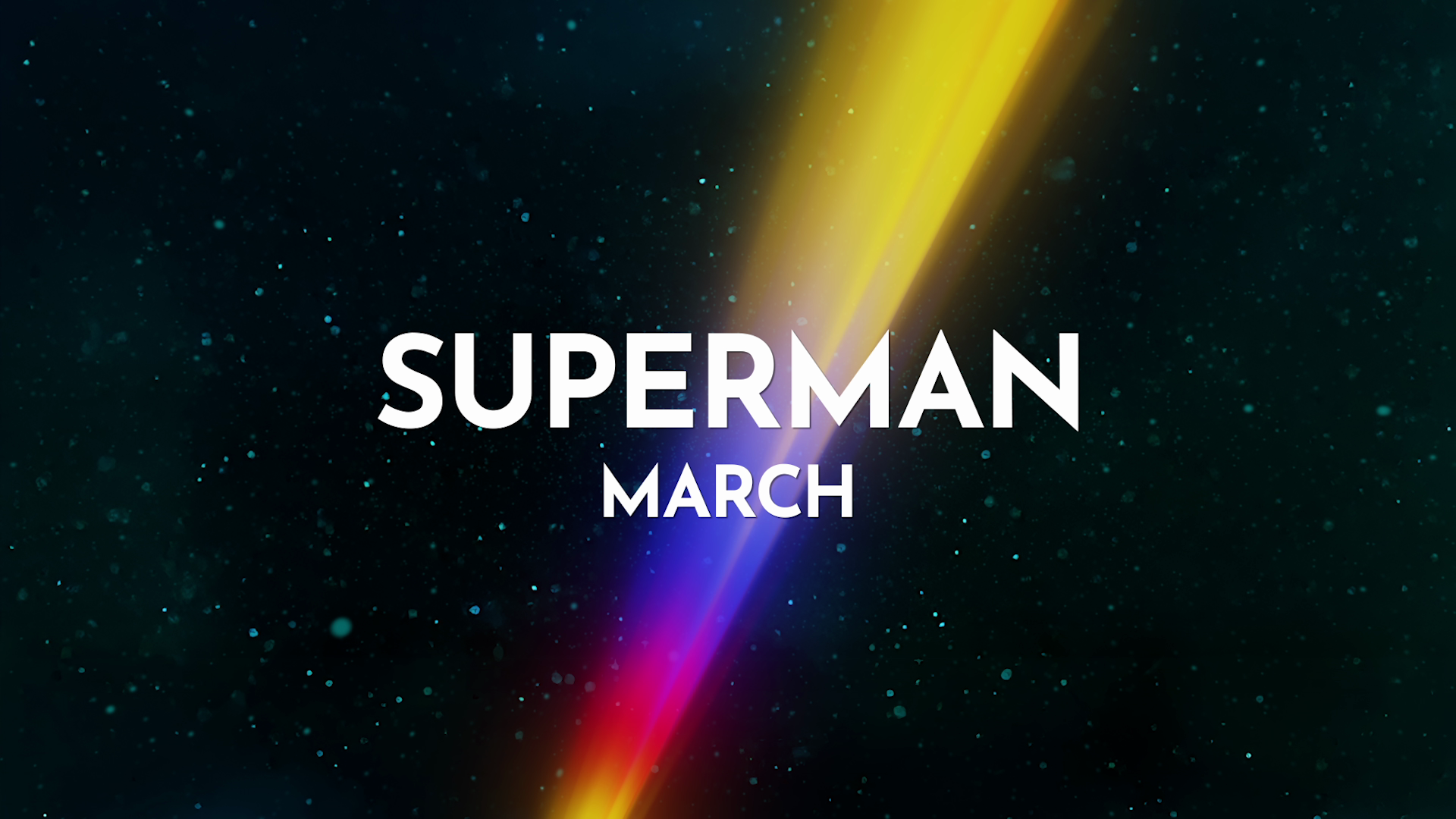 Screen visual for Superman March, created by Mohworks Films for live concert performance.