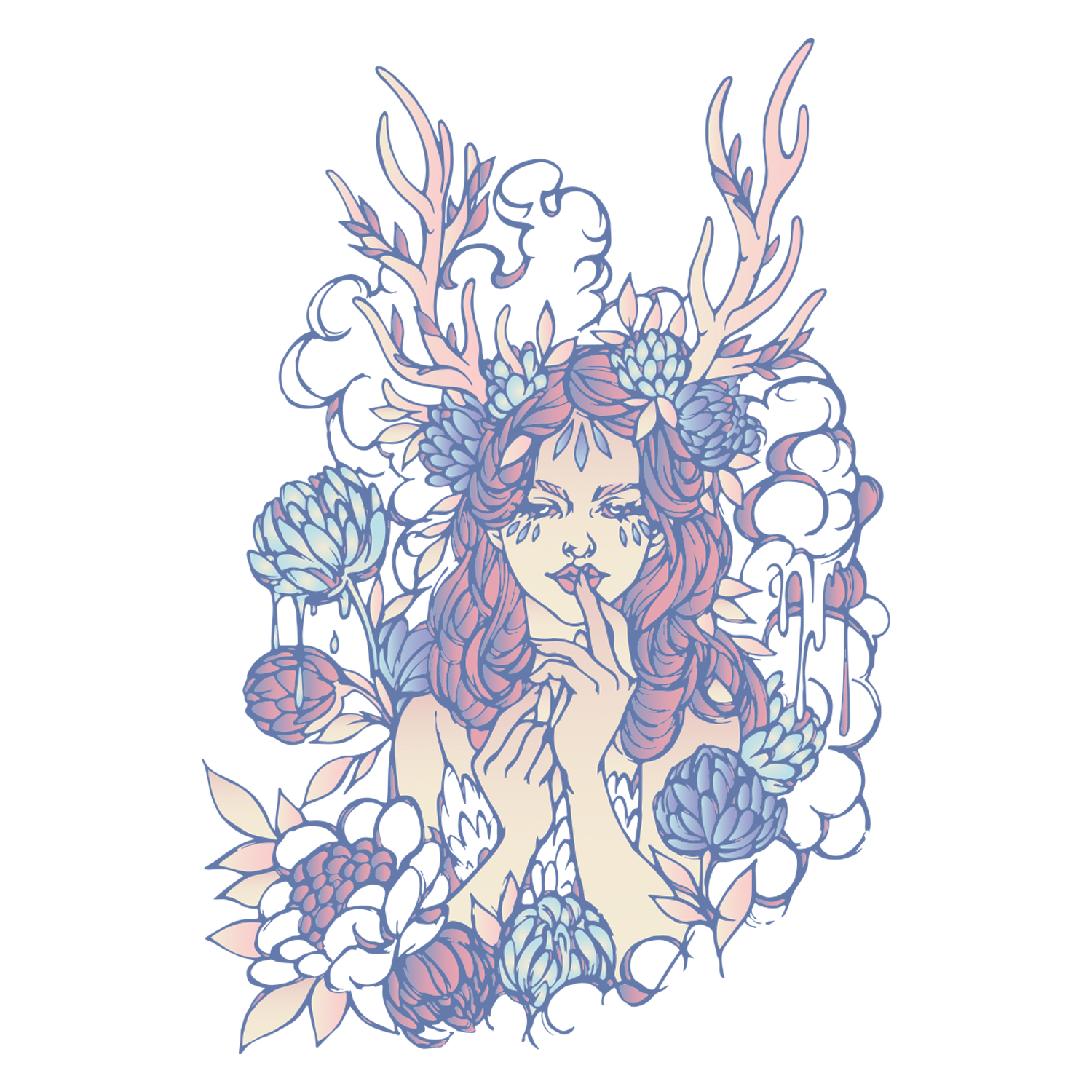 Fawn-Faun-Deer-Girl-Holographic-sticker.png