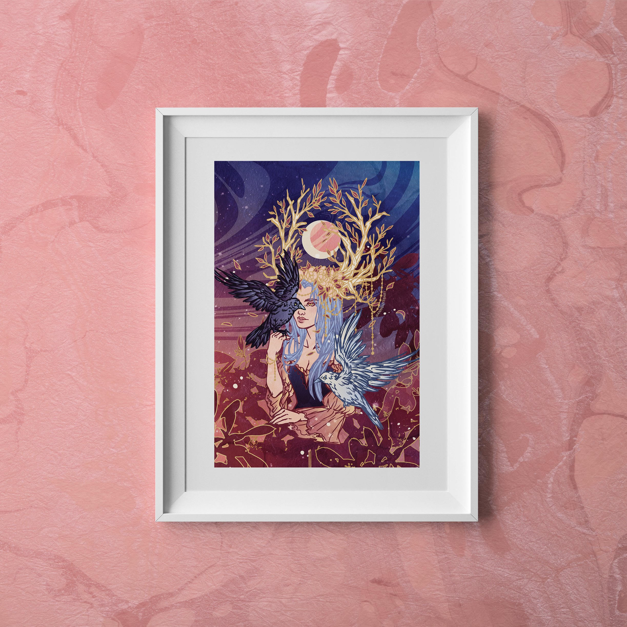 High Priestess Postcard Frame Mockup-pink.jpg