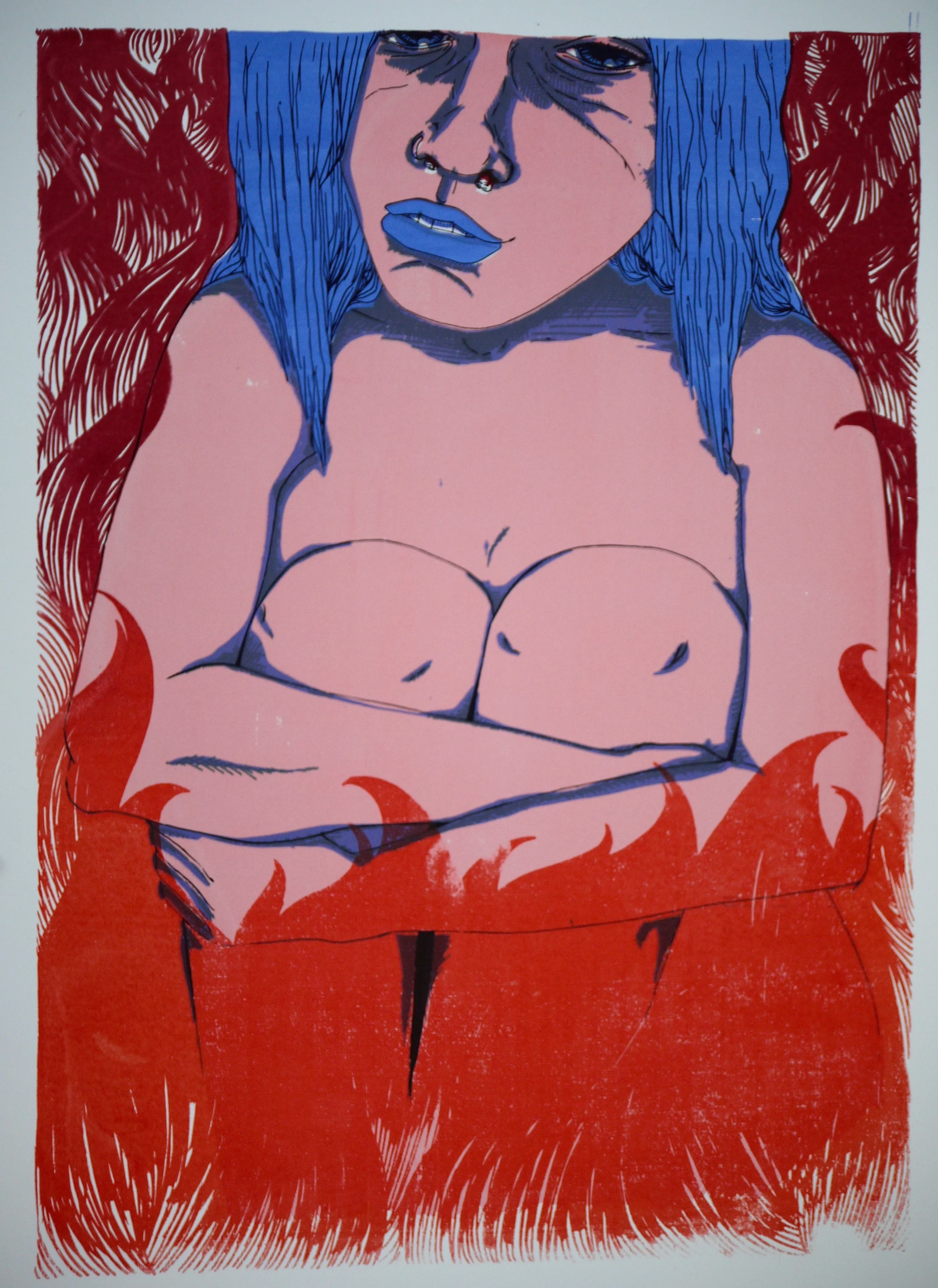  Four-layer silkscreen. White BFK. 2015.&nbsp; 