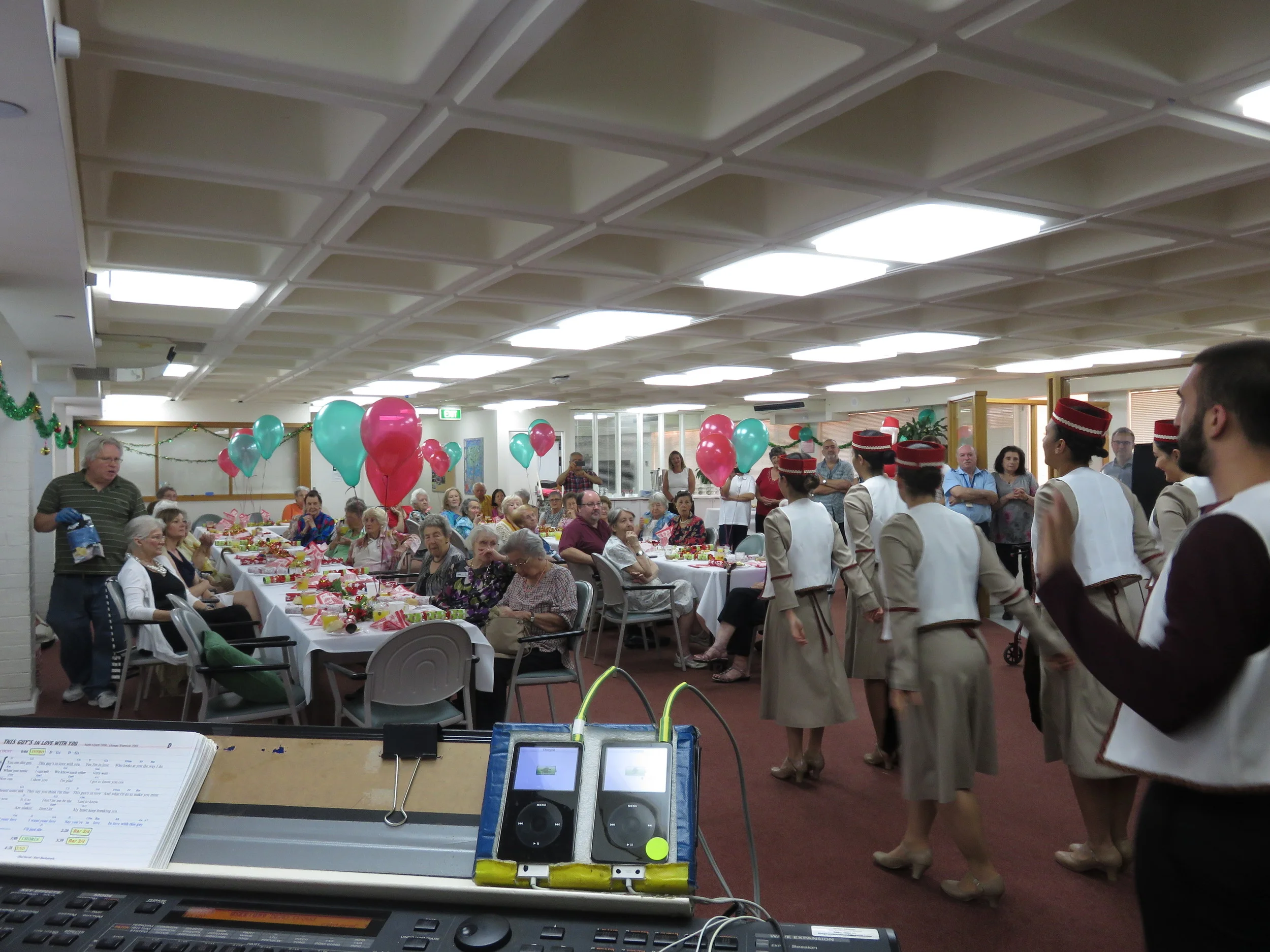  Entertaining at Montefiore Day Centre with an Armenian dance troupe. 