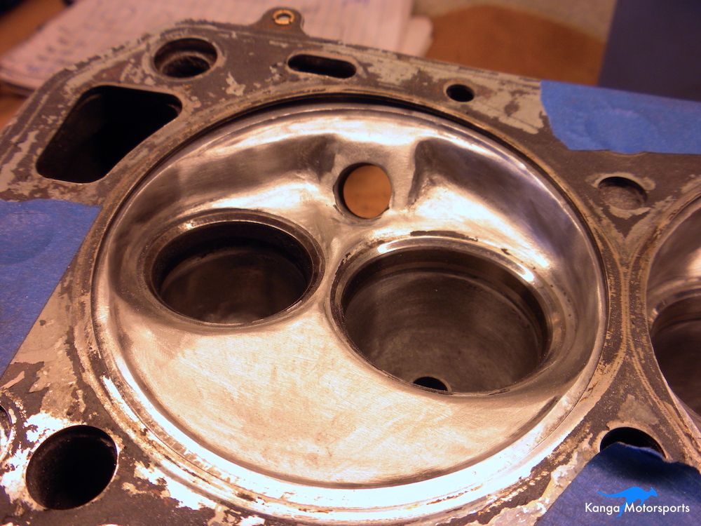 Datsun Cylinder Head Chamber Sanding.JPG