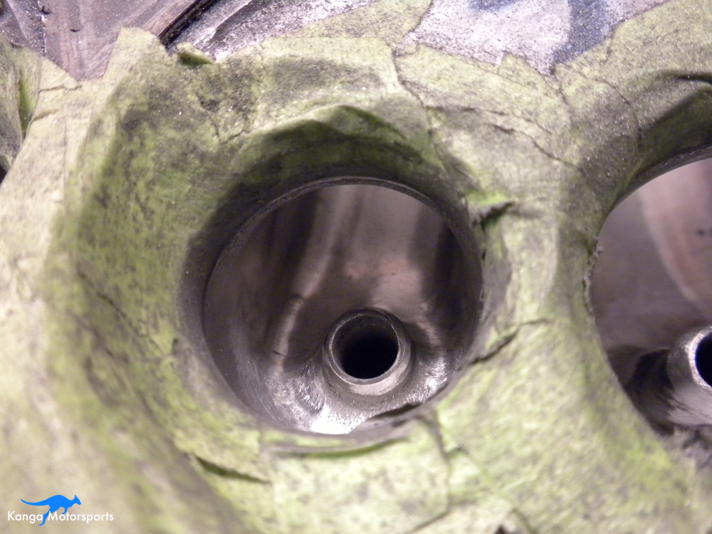 Datsun Cylinder Head Exhaust Bowl Sanding.JPG