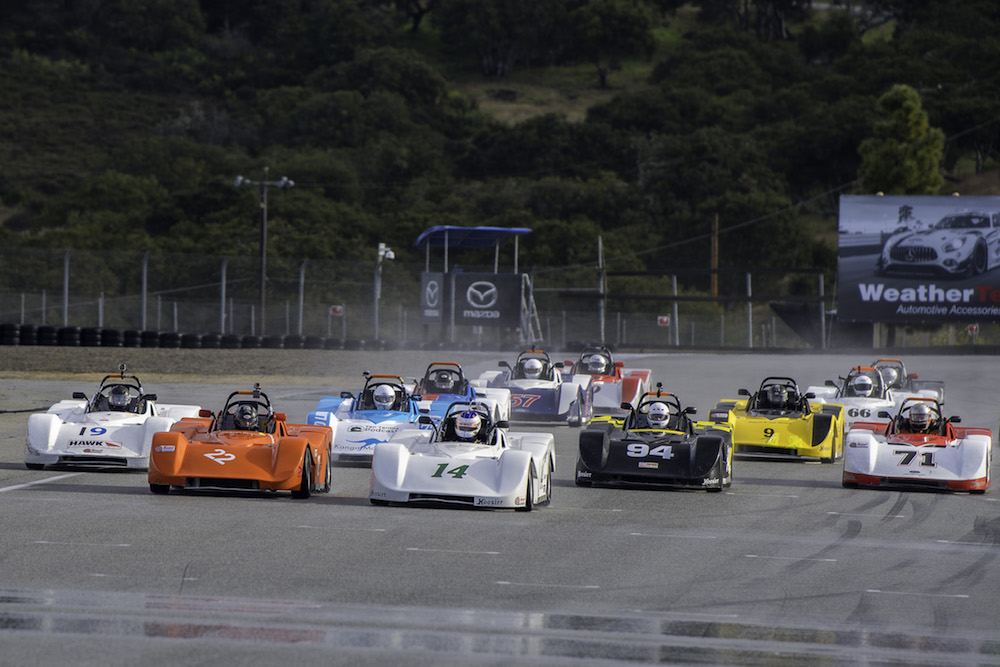 Kanga Motorsports Spec Racer Ford Gen3 2018 WeatherTech Raceway Laguna Seca Rain Race Start RC_Photography.jpg