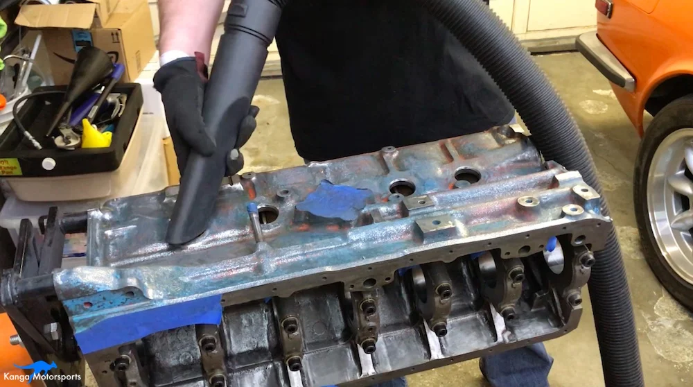 Kanga Motorsports Datsun 240z Engine Build Removing Engine Block Paint and Rust Vacuum.jpg