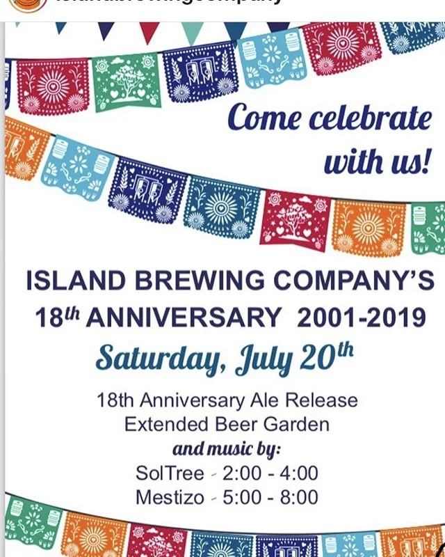 Excited to play with SolTree &amp; celebrate Island Brewing Company&rsquo;s 18th anniversary!!