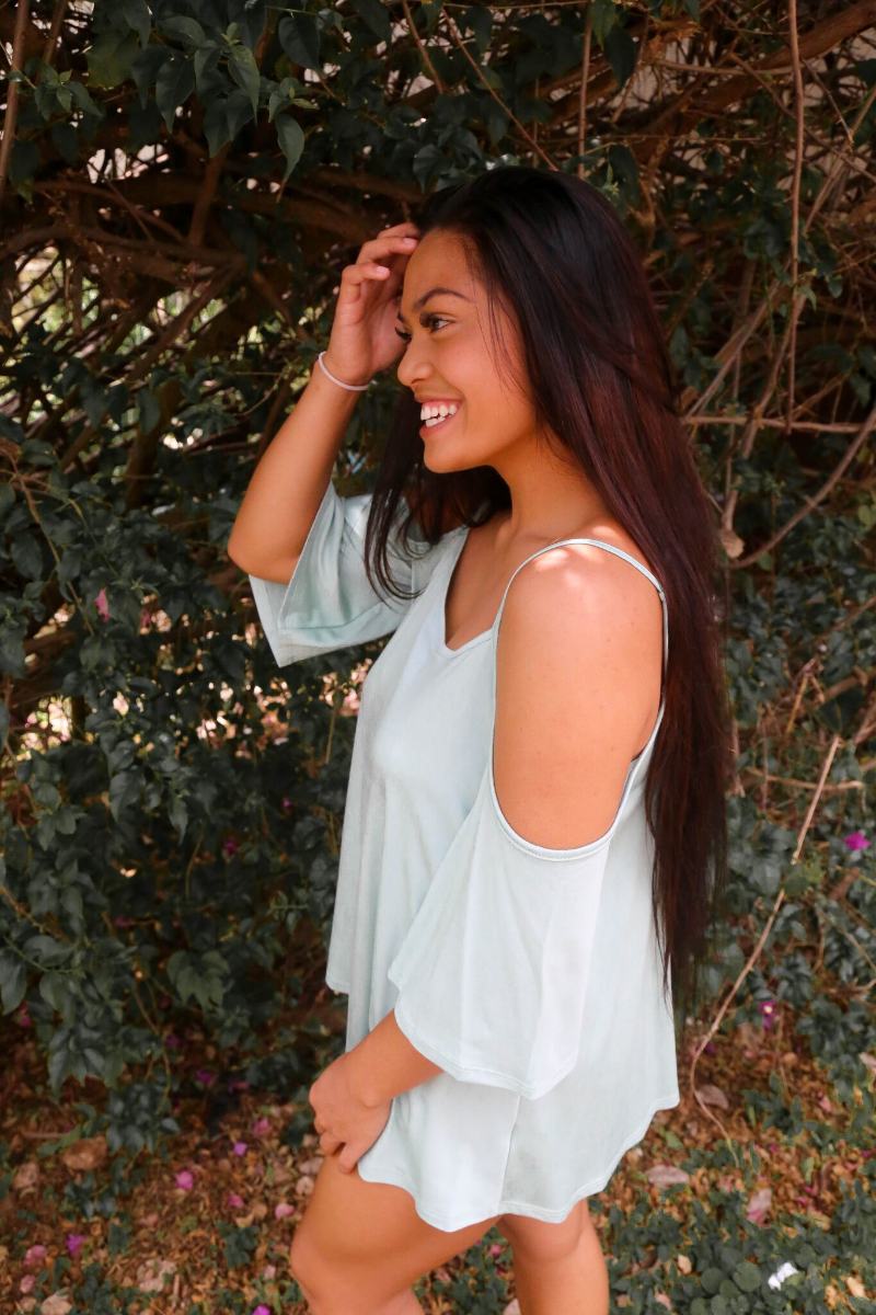 We've also got it in the latest color trend, sage. It's gorgeous on any skin tone.