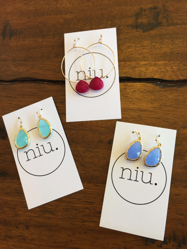 Just a few of our earrings with all the jewel tones you can imagine.
