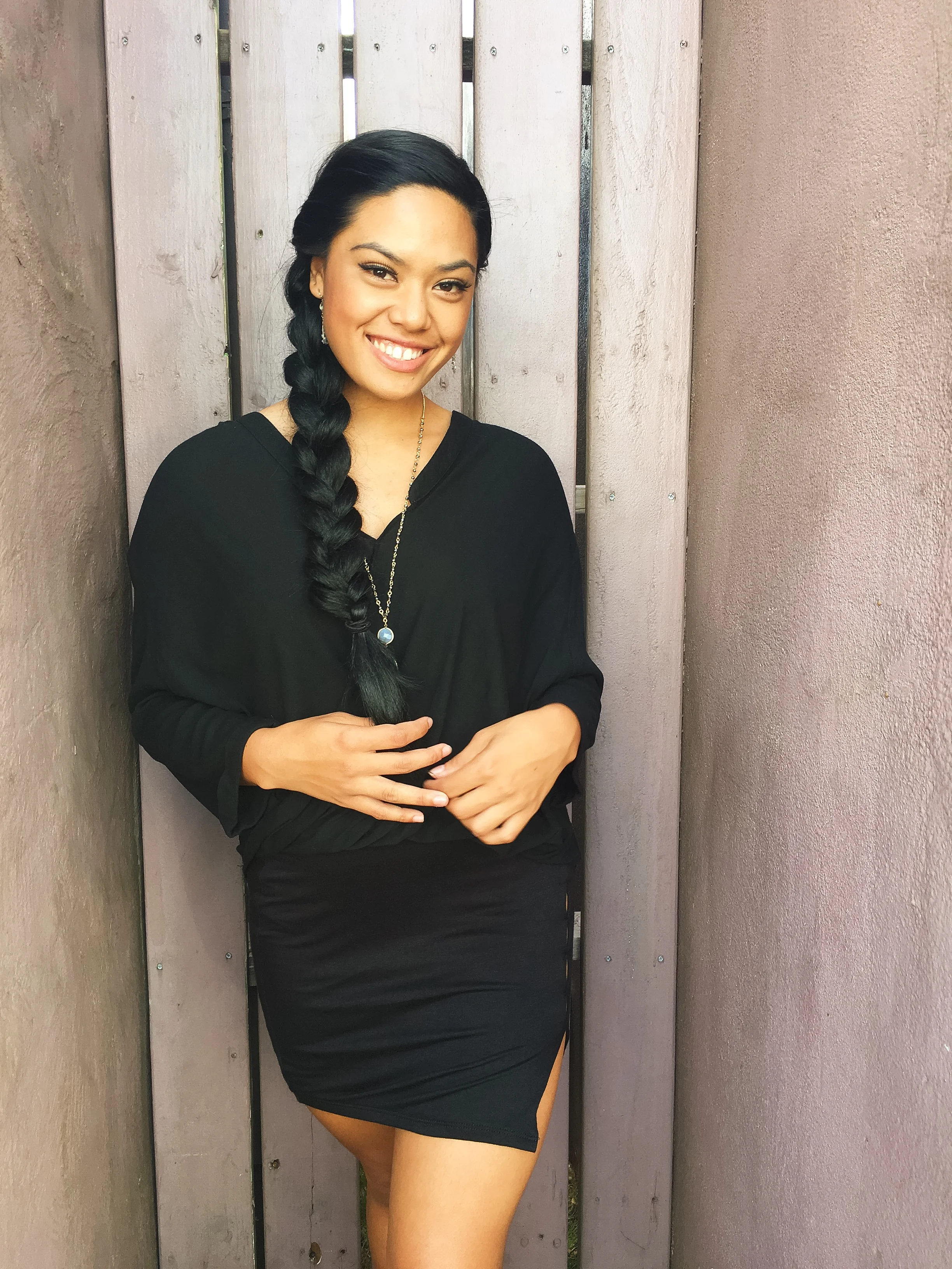 Depending on your workplace (wink wink), this outfit is perfect for a day at the office. Of course, you can opt for a longer length skirt, which we also have in store!