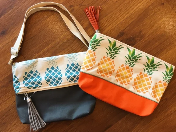 Last but not least, our Sky Dreams collection. Pineapples, yes. Locally made, yes. Vegan leather, yes. Need we say more? Actually, yes, they are lined with water proof material. We know you want one!