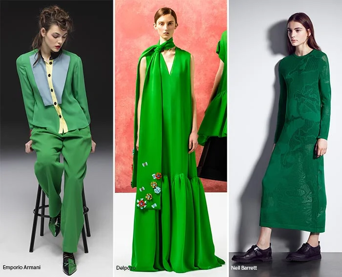 Green with envy! Here you'll see the different saturation's of green. For Fall, you can be classic in Olive, trendy in Kelly, or cool and chic in Forest. 