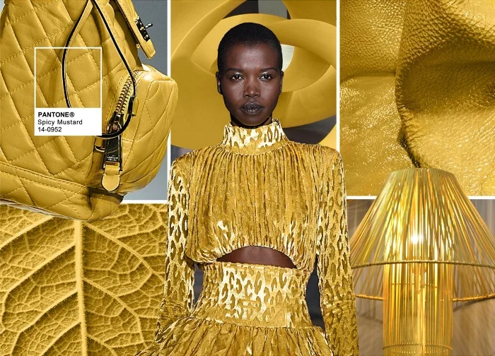 Mustard or gold is really popular and seen on all the runways across the globe. This color is also seen as another kind of neutral, so pair with what you would pair beige with!