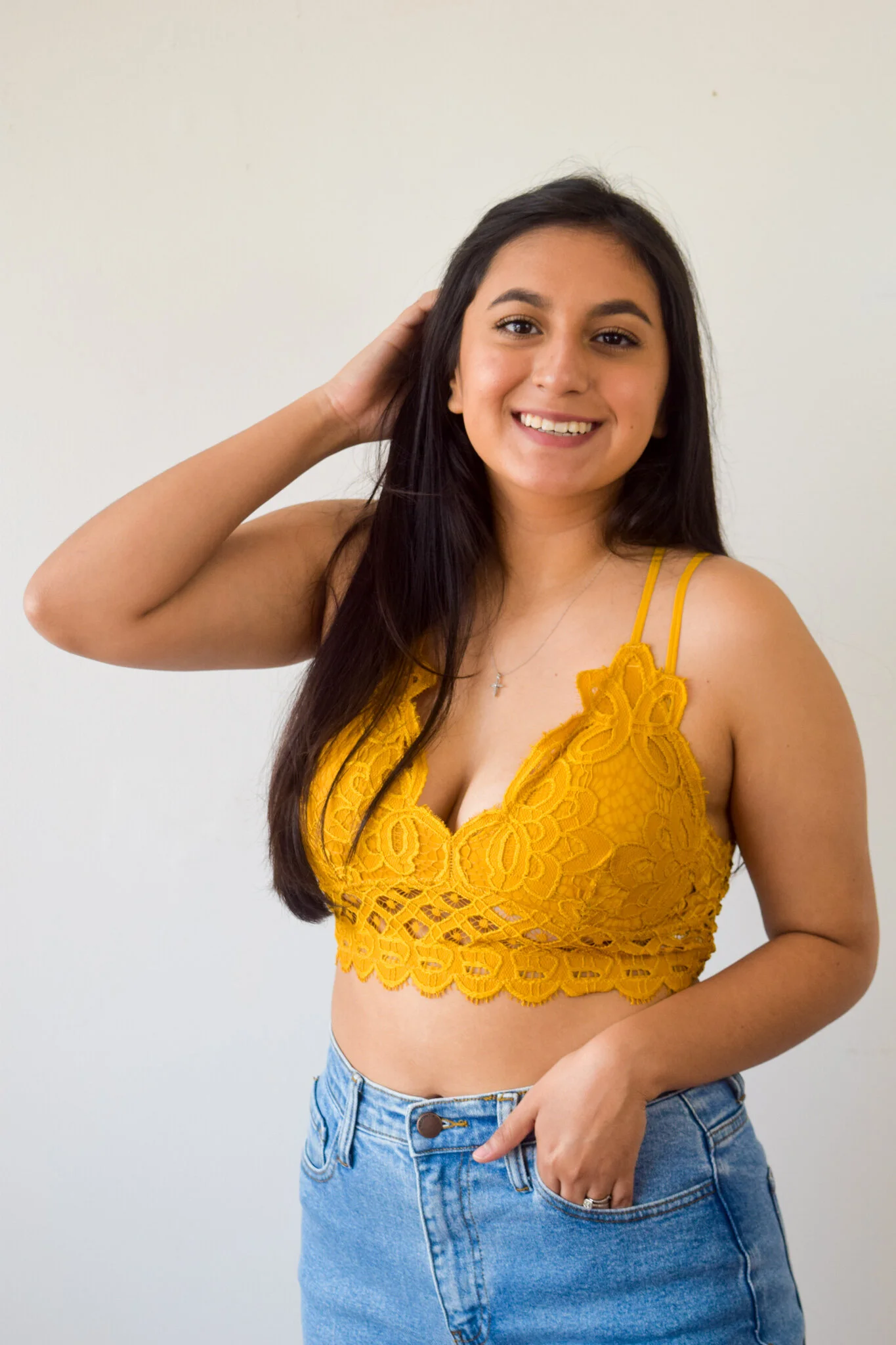 yellow bralette top