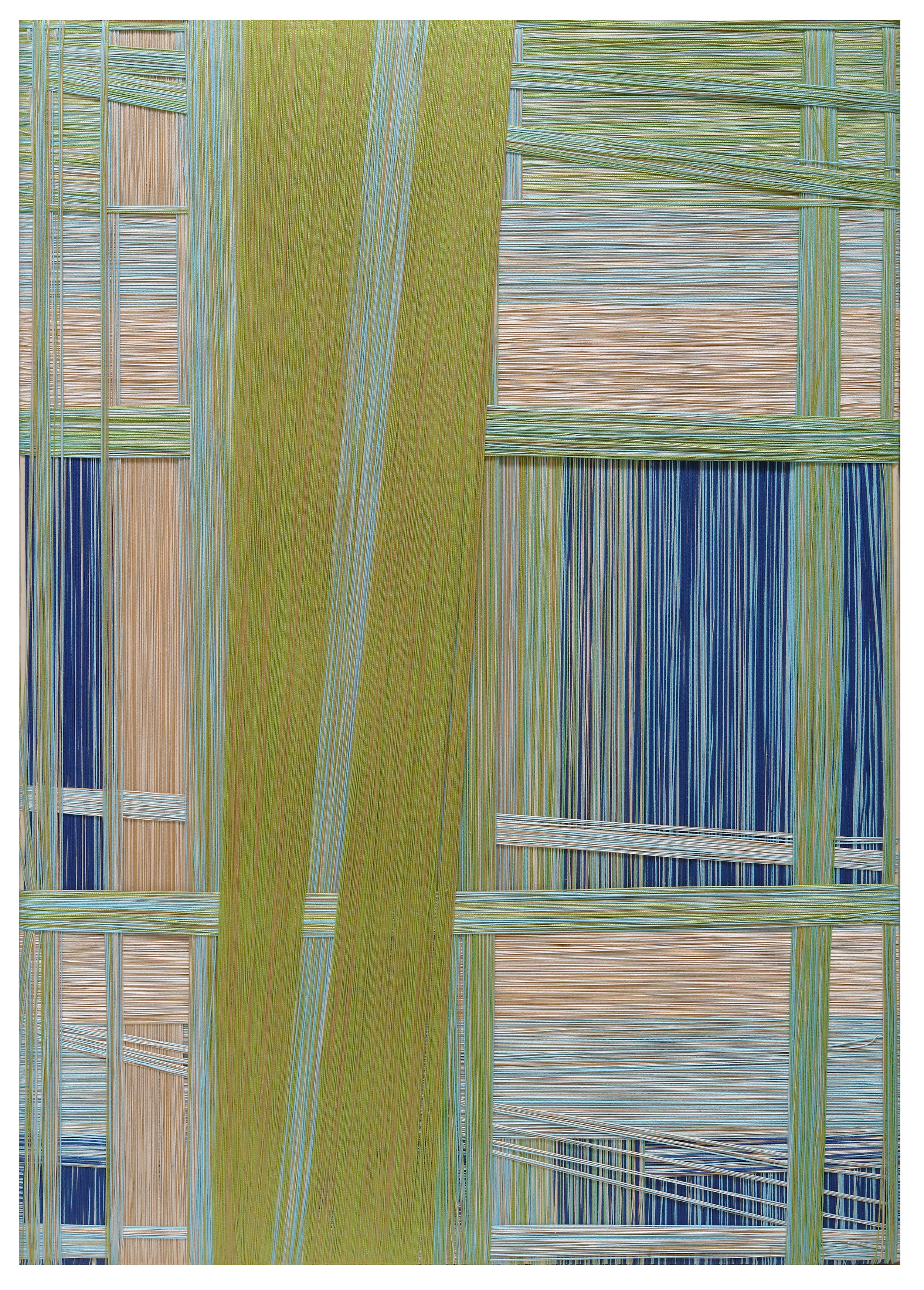 Windows, filo di cotone su legno, cm 140 x 100, anno 2011.jpg