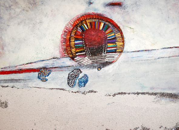 Sunrise, 40x30, arclic on board, 2007