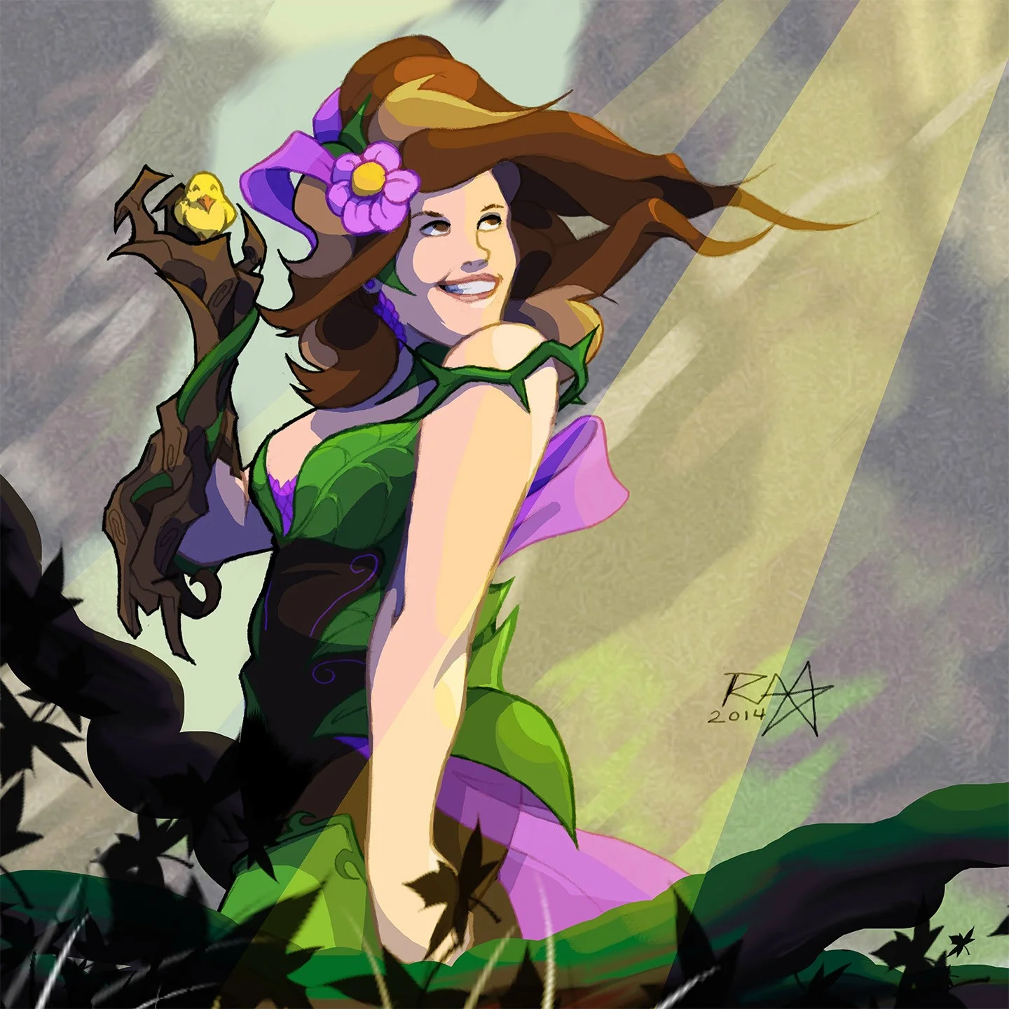 Sophie, cartoonified as Maximum Nature by RD Ash