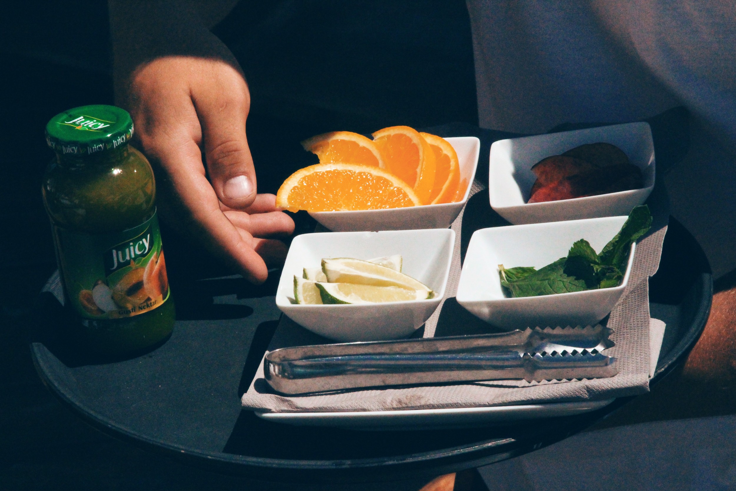 ... served with compliments