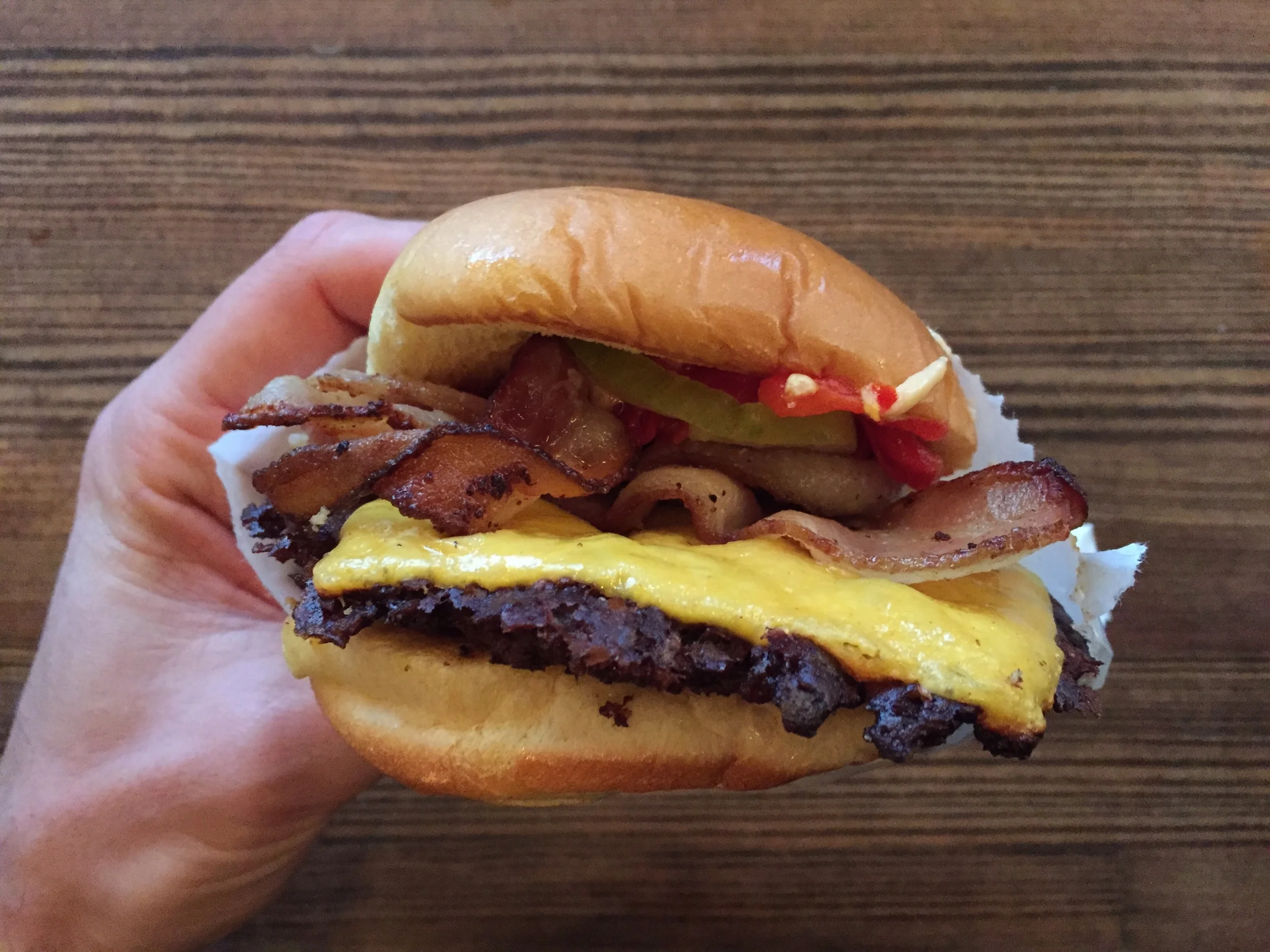 Smoke Shack burger at Shake Shack